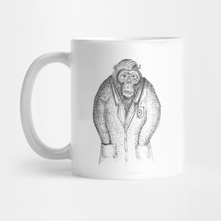 monkey pointillism design Mug